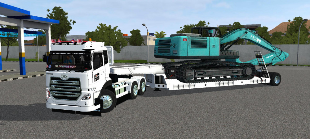 UD Quon Trailer Excavator - Gambar 2