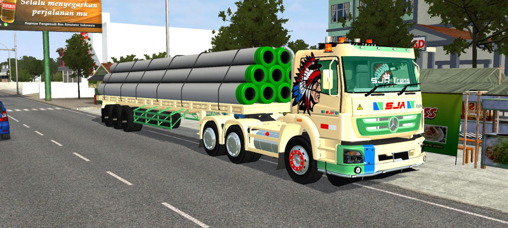 Mercedes Benz Axor Trailer Paku - Gambar 2