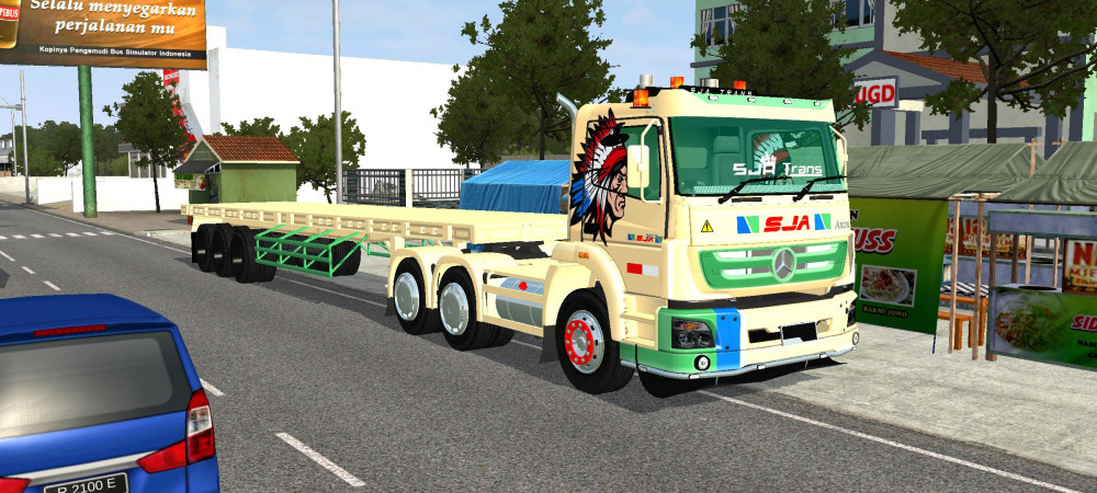 Mercedes Benz Axor Trailer Paku - Gambar 3