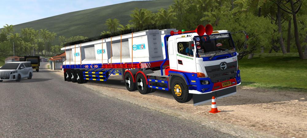 Hino 500 Trailer Beton - Gambar 3